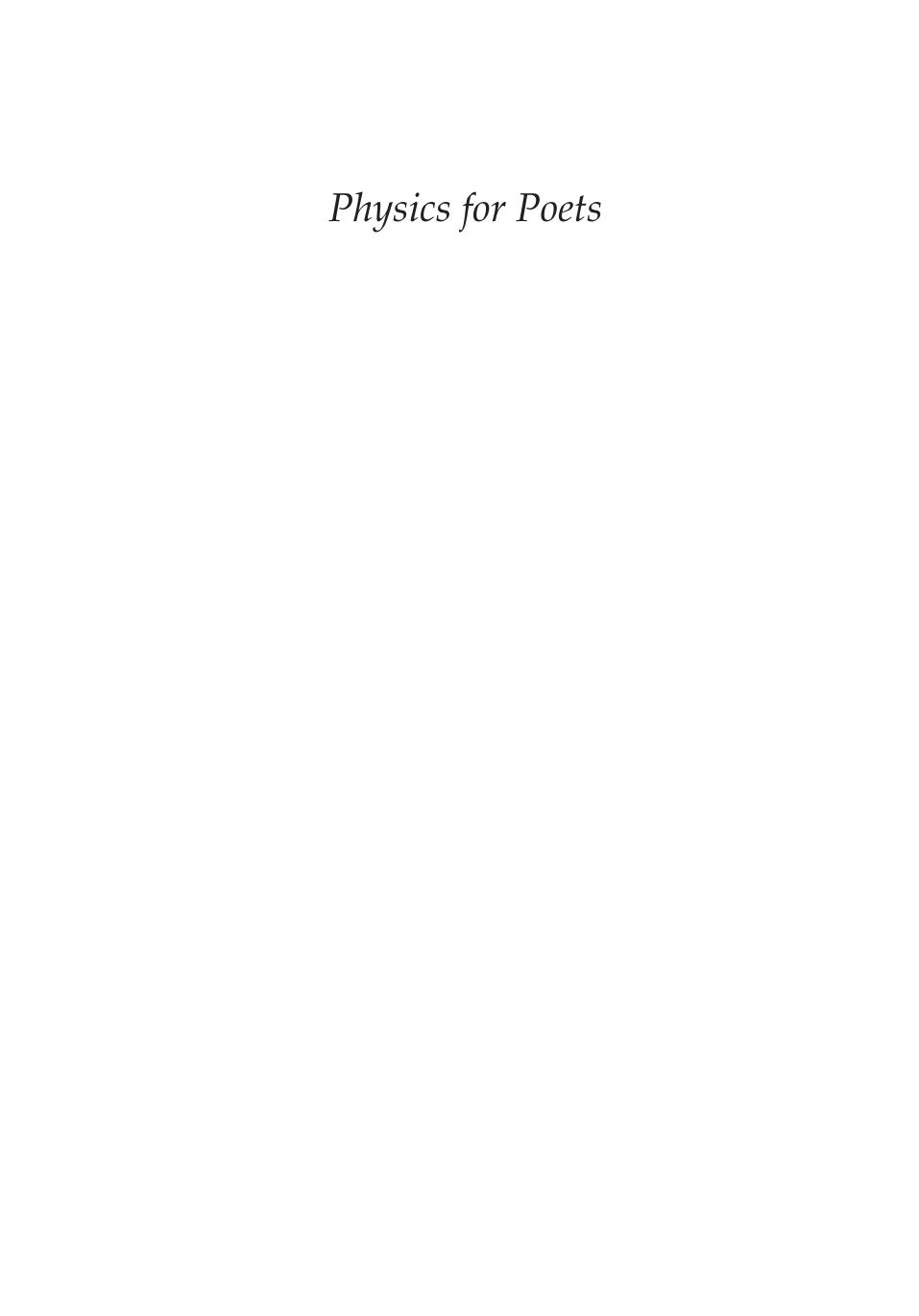 Physics for Poets March Robert