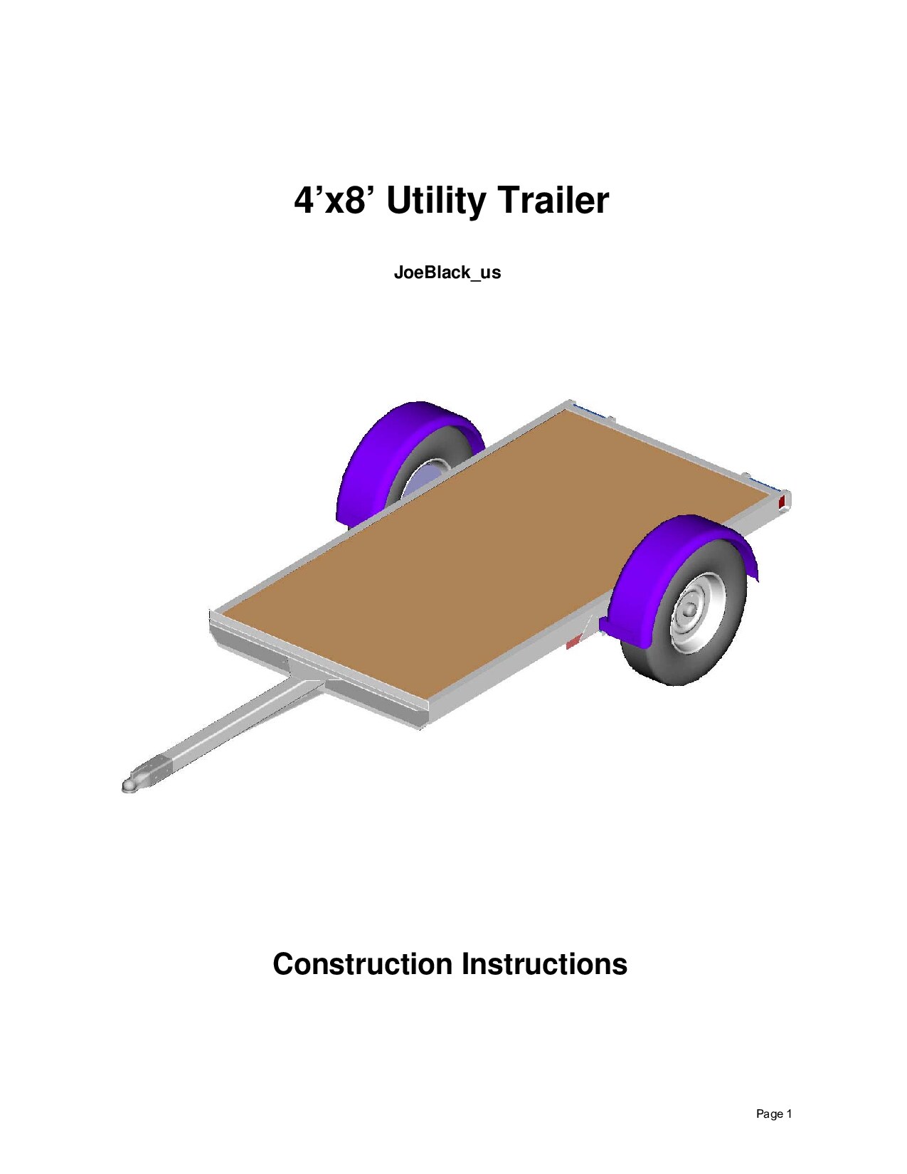 4’x8’ Utility Trailer