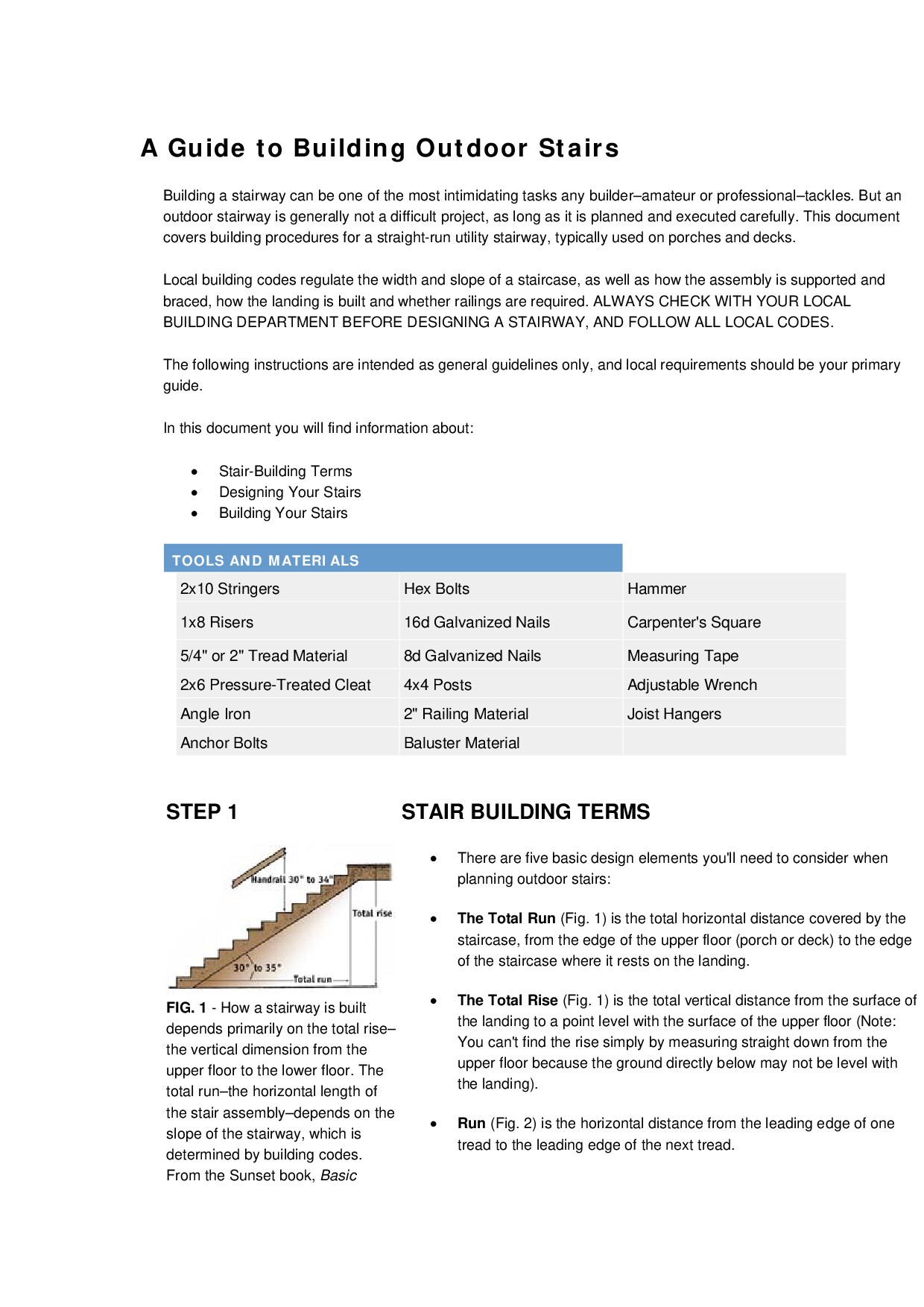 A Guide to Building Outdoor Stairs 