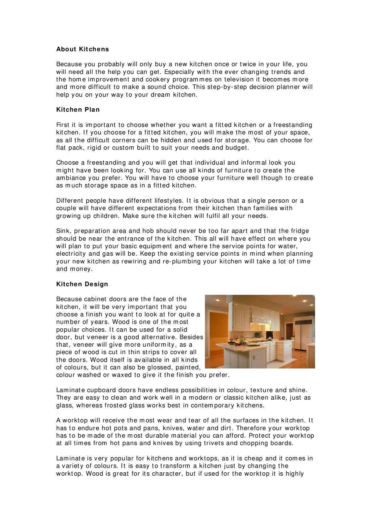 About Kitchens