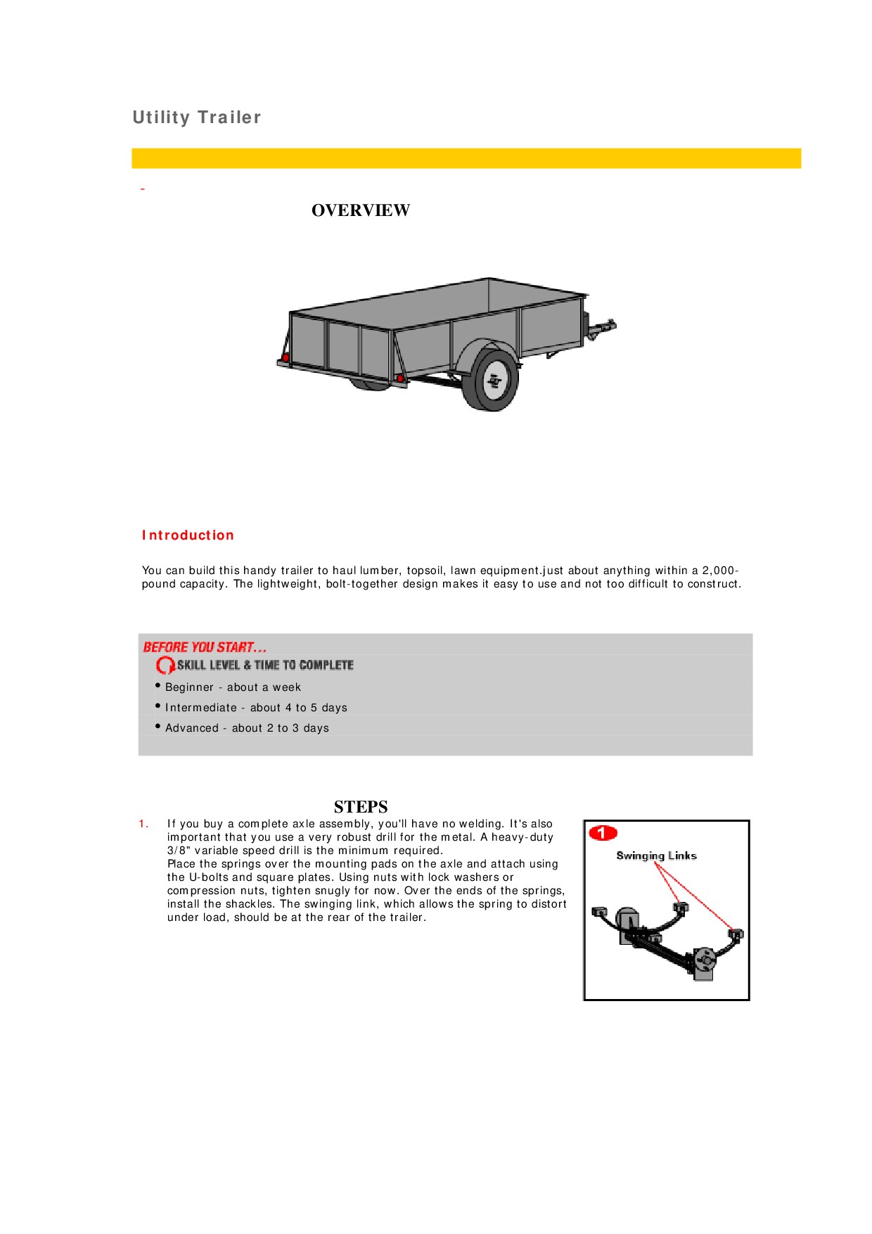 Utility Trailer 