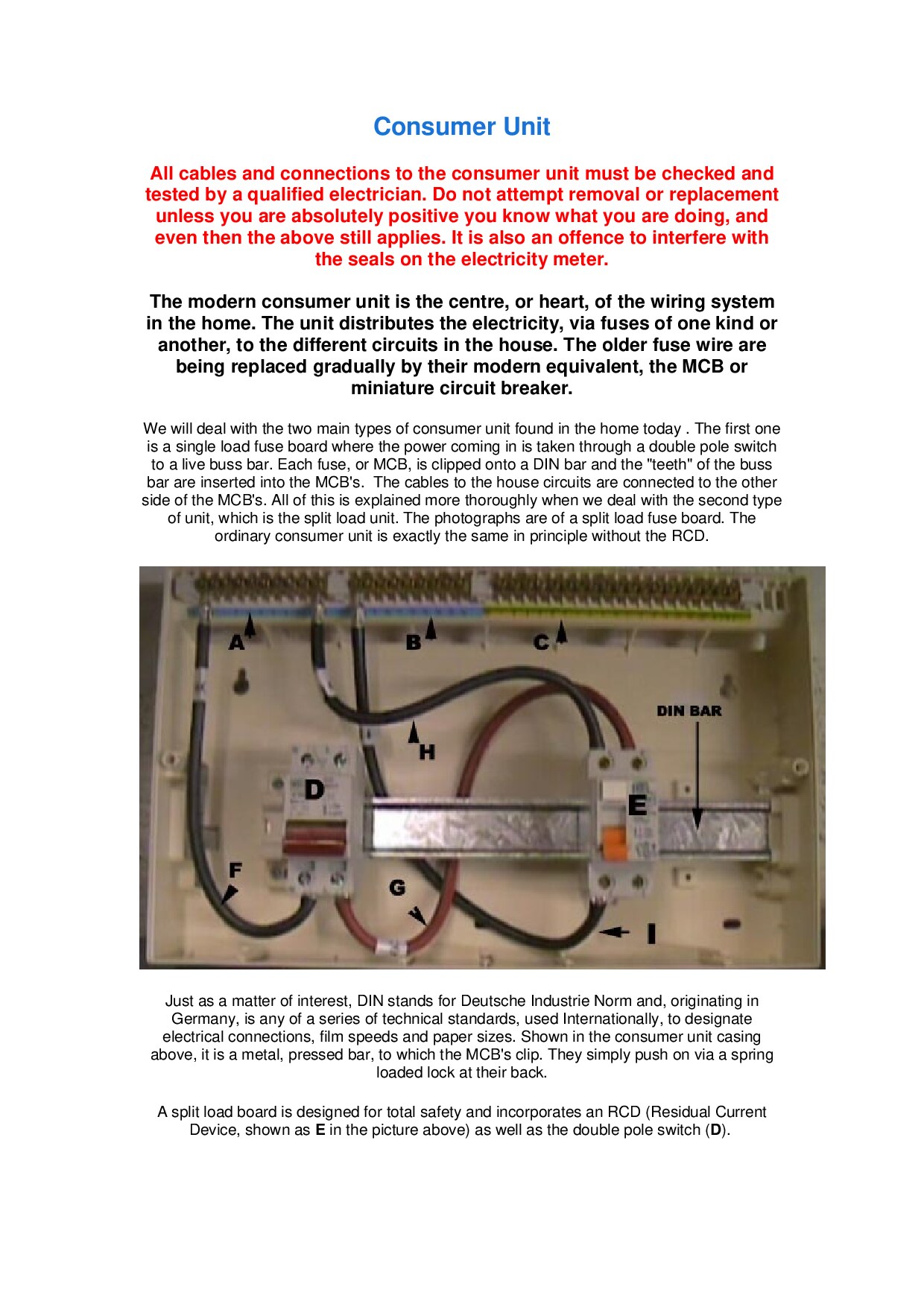 Consumer Unit