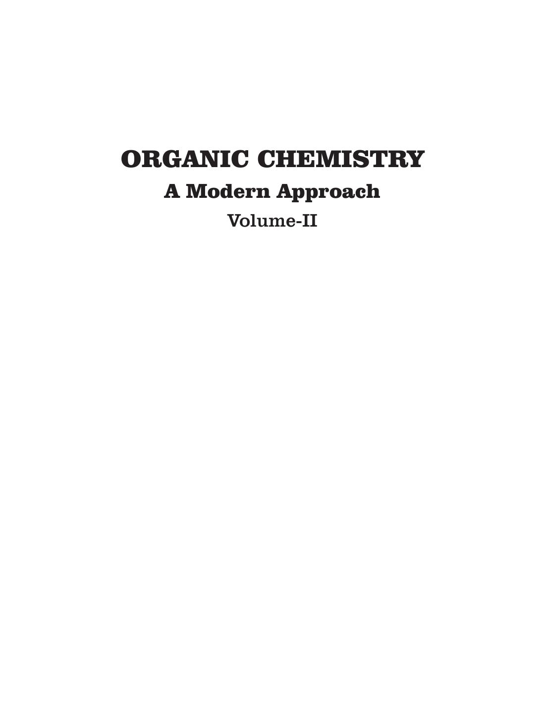 Organic Chemistry Vol II Calcutta University TEWARI
