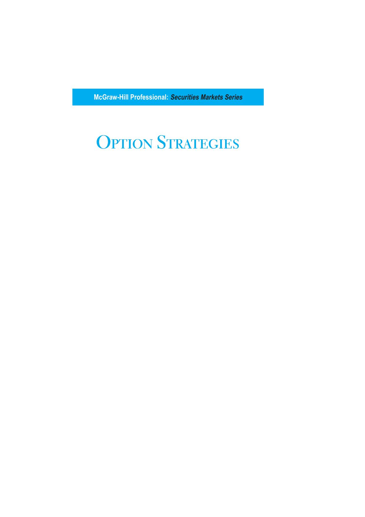 Option Strategies PARAMESWARAN SUNIL