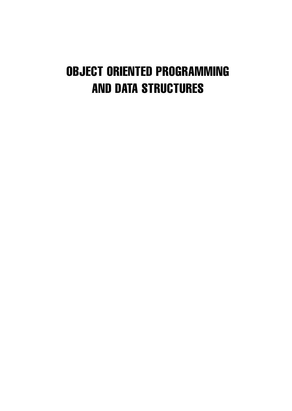OBJECT ORI PROG DS AU 14 Balagurusamy