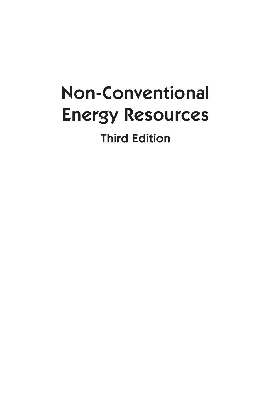 NON CONVENTIONAL ENERGY RESOURCES KHAN B H