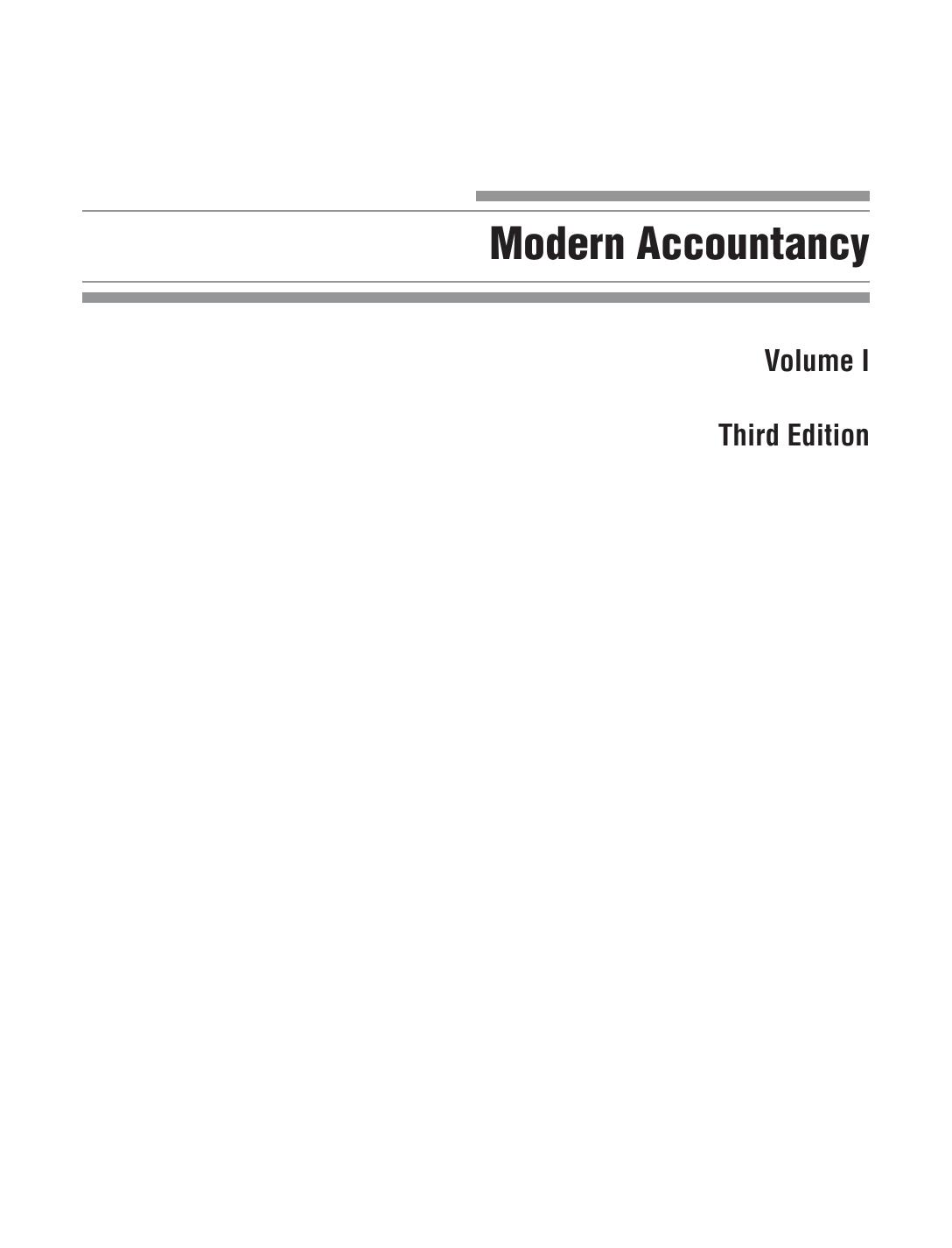 MODERN ACCOUNTANCY VOL 1 3E HANIF