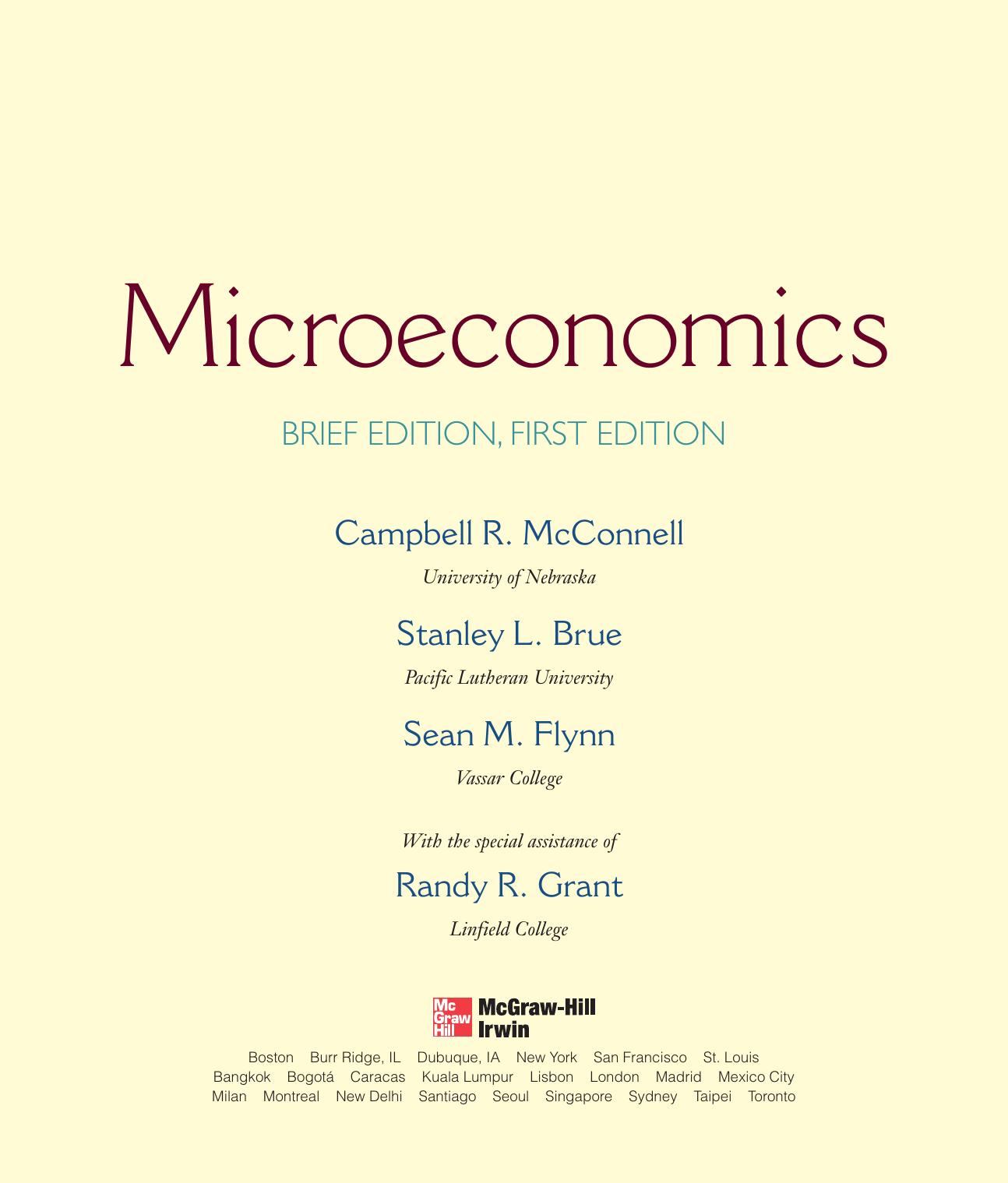 Microeconomics McConnell Campbell