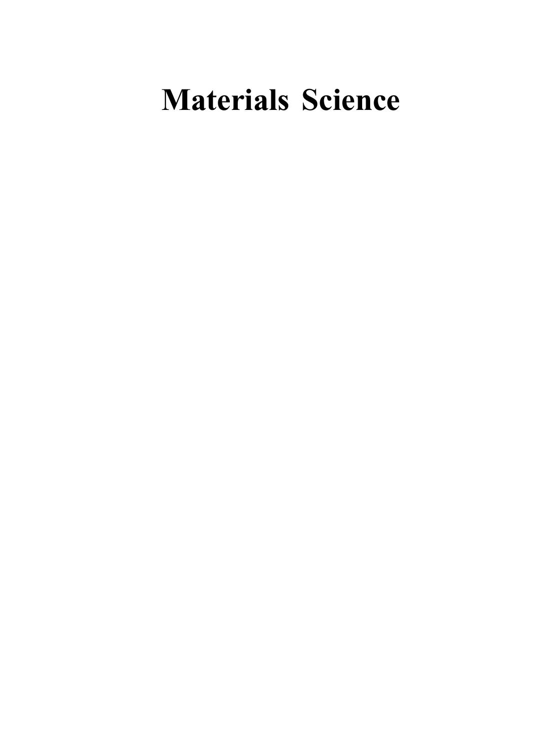 Material Science Rajendran
