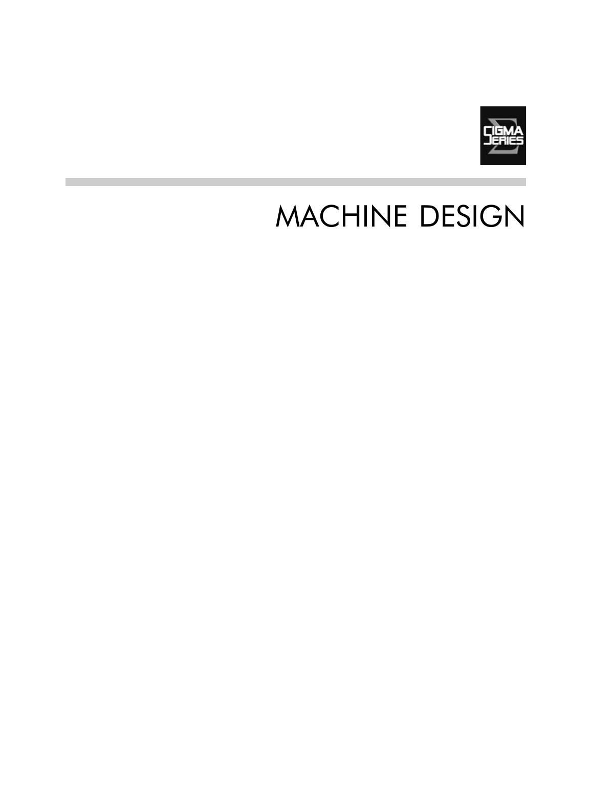 Machine Design Sigma Series KULKARNI