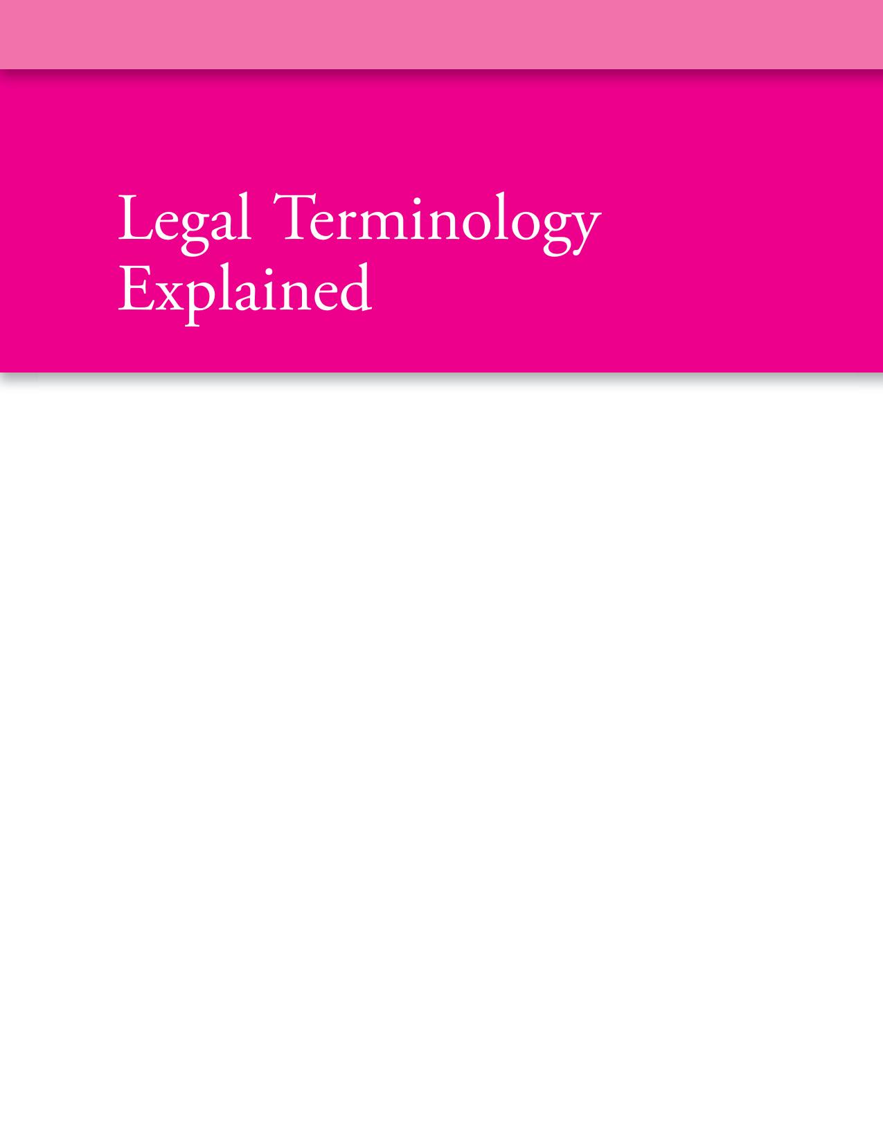 Legal Terminology Explained Nolfi Edward