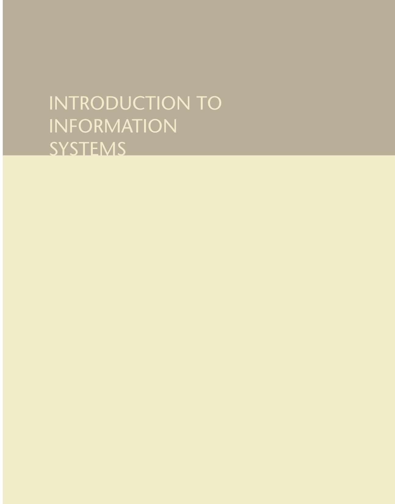 Introduction to Information Systems O BRIEN