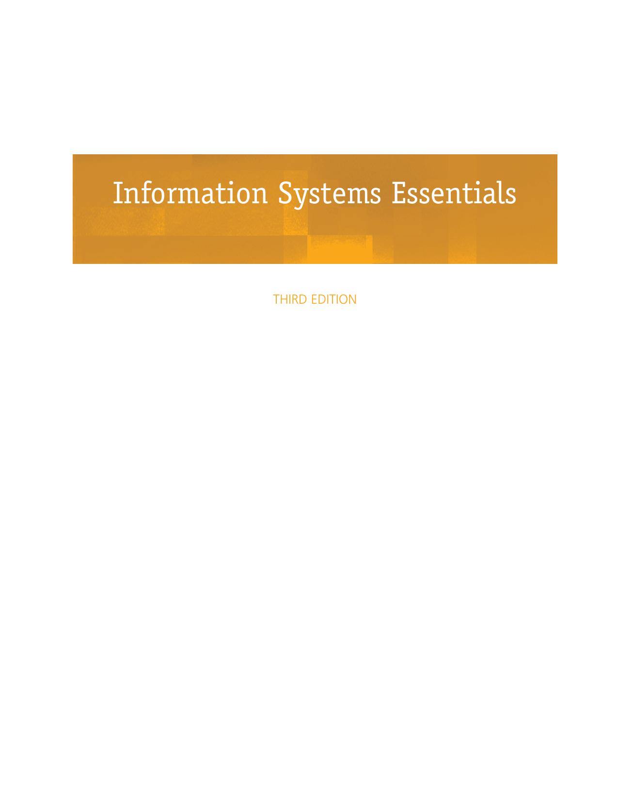 Information Systems Essentials Haag Stephen