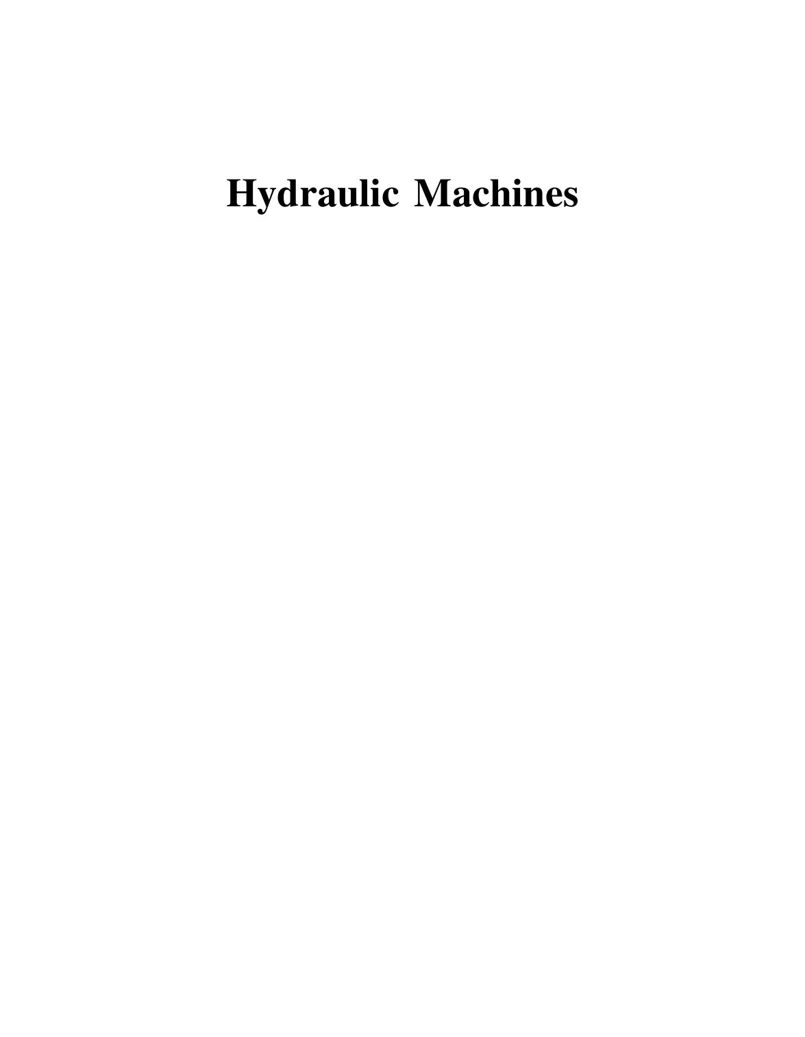 HYDRAULIC MACHINES 1E SUBRAMANYA