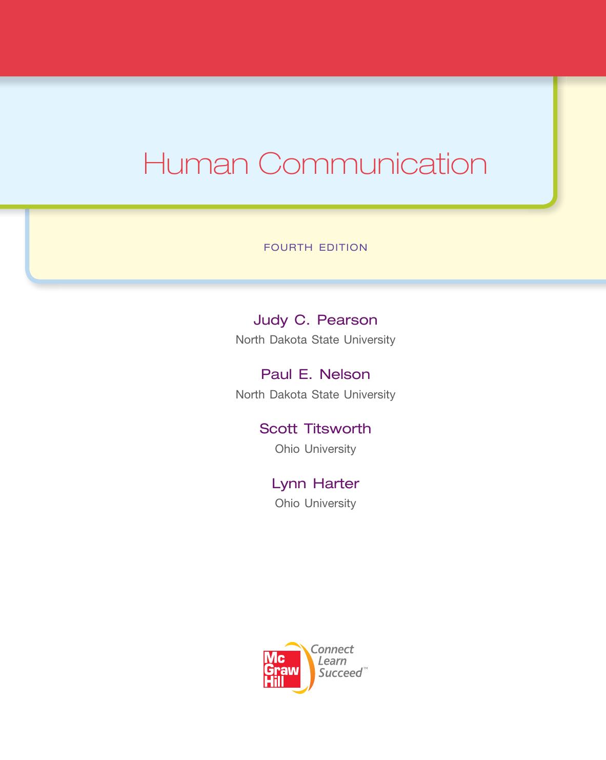 Human Communication Pearson Judy
