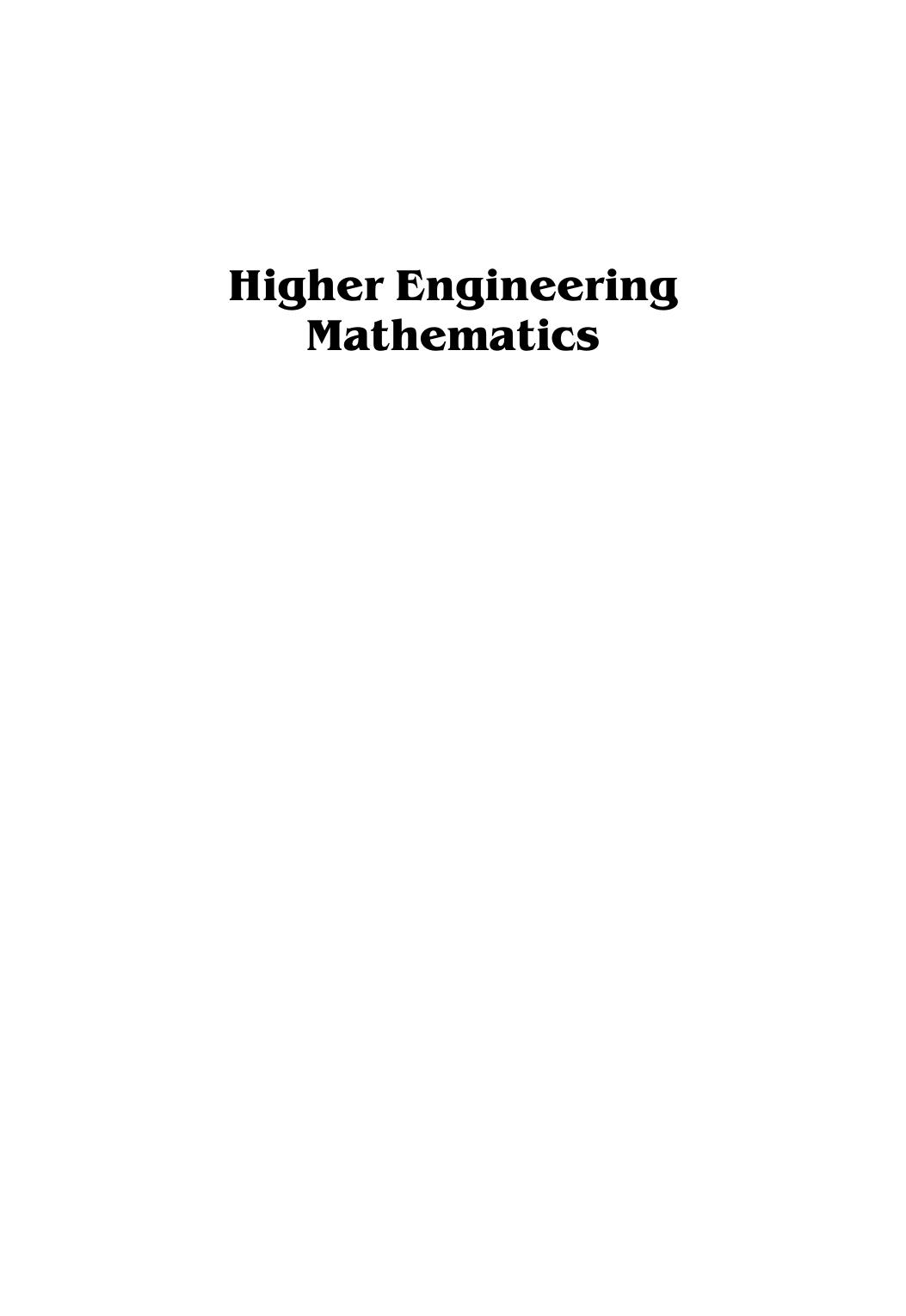 Higher Engineering Mathematics B V Ramana