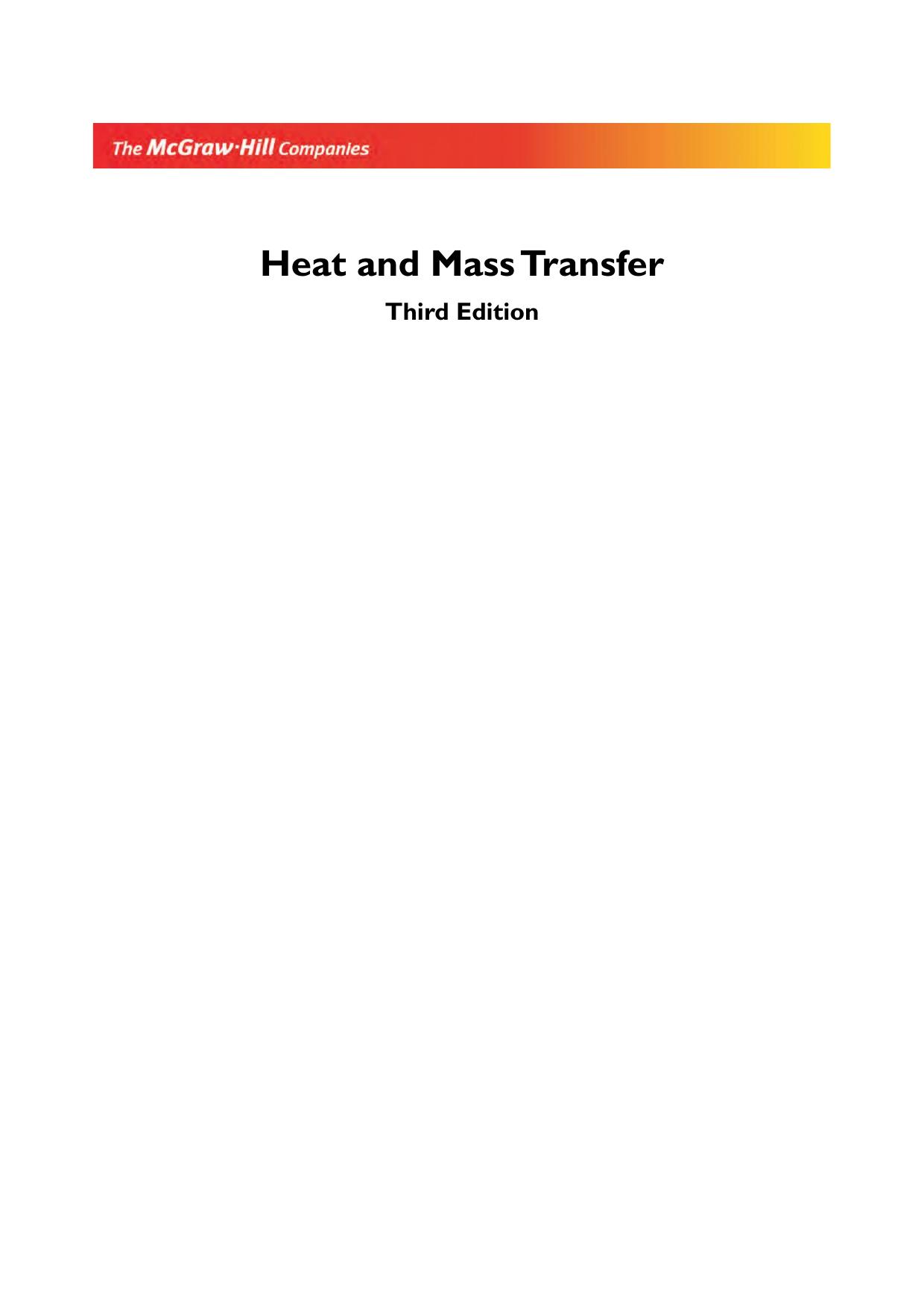 HEAT AND MASS TRANSFER 3 E NAG