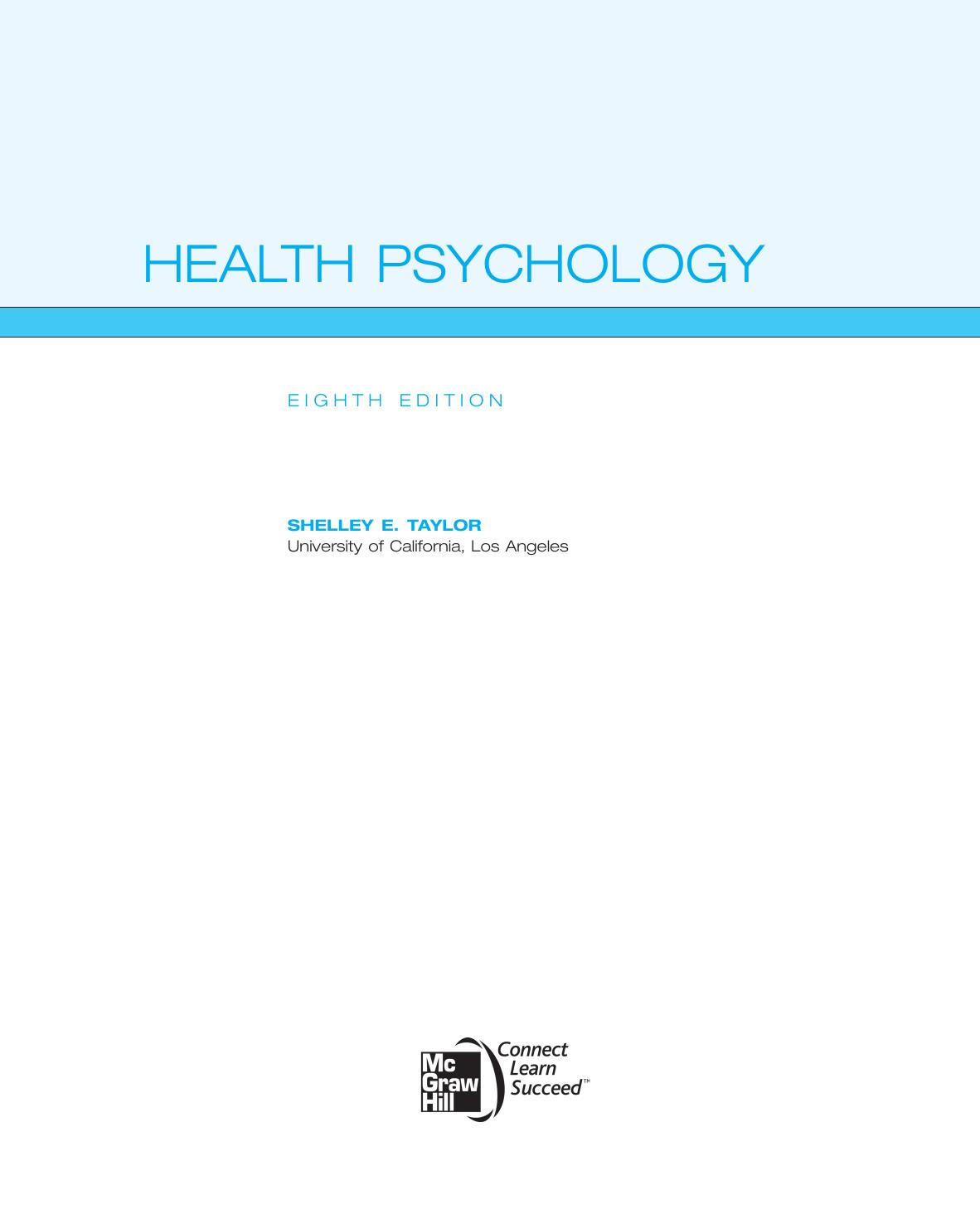 Health Psychology Taylor Shelley