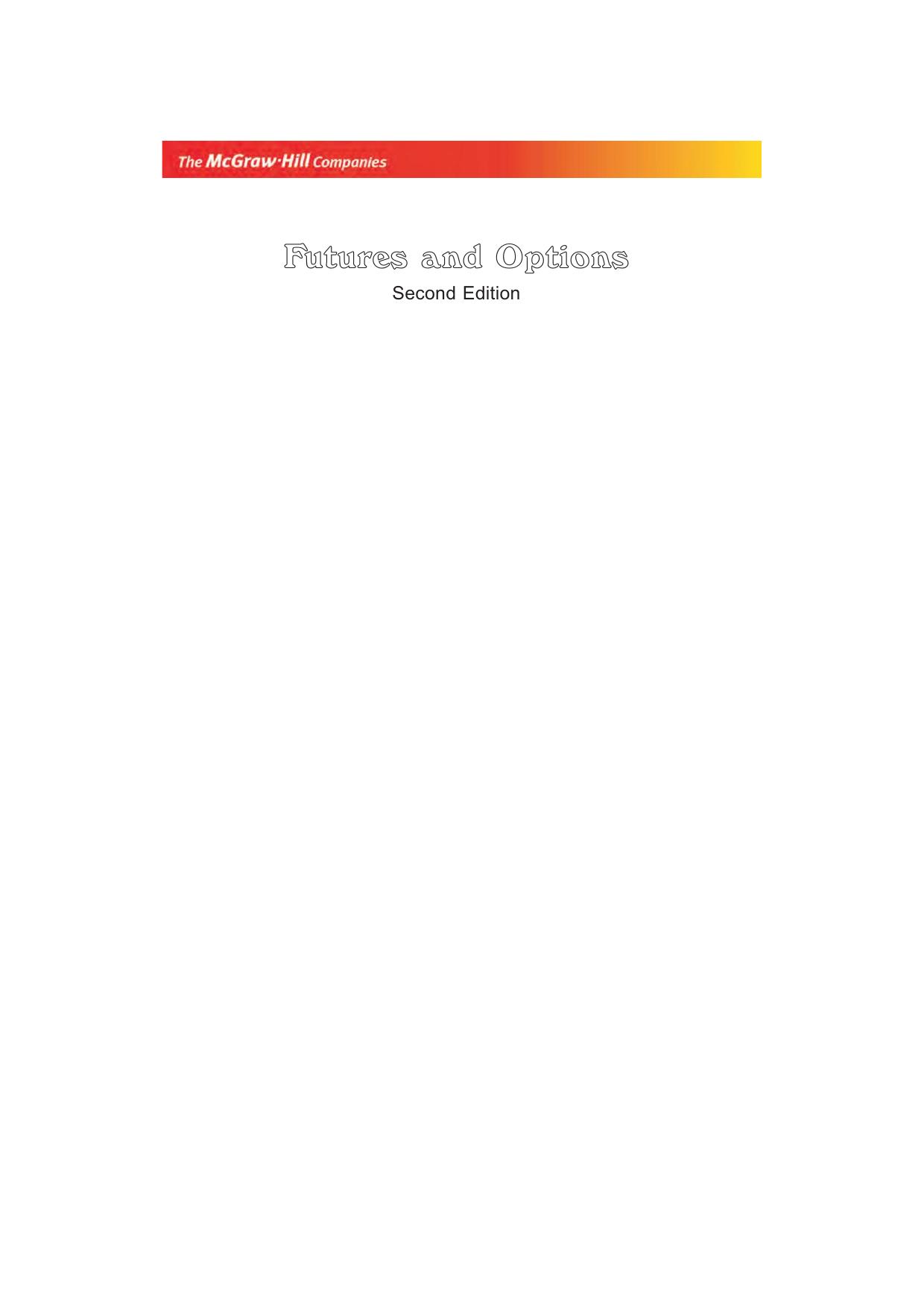 Futures And Options VOHRA