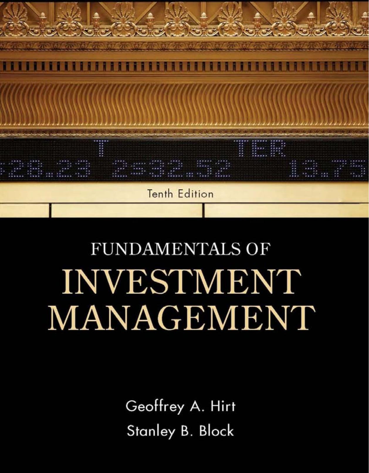 Fundamentals of Investment Management Hirt Geoffrey