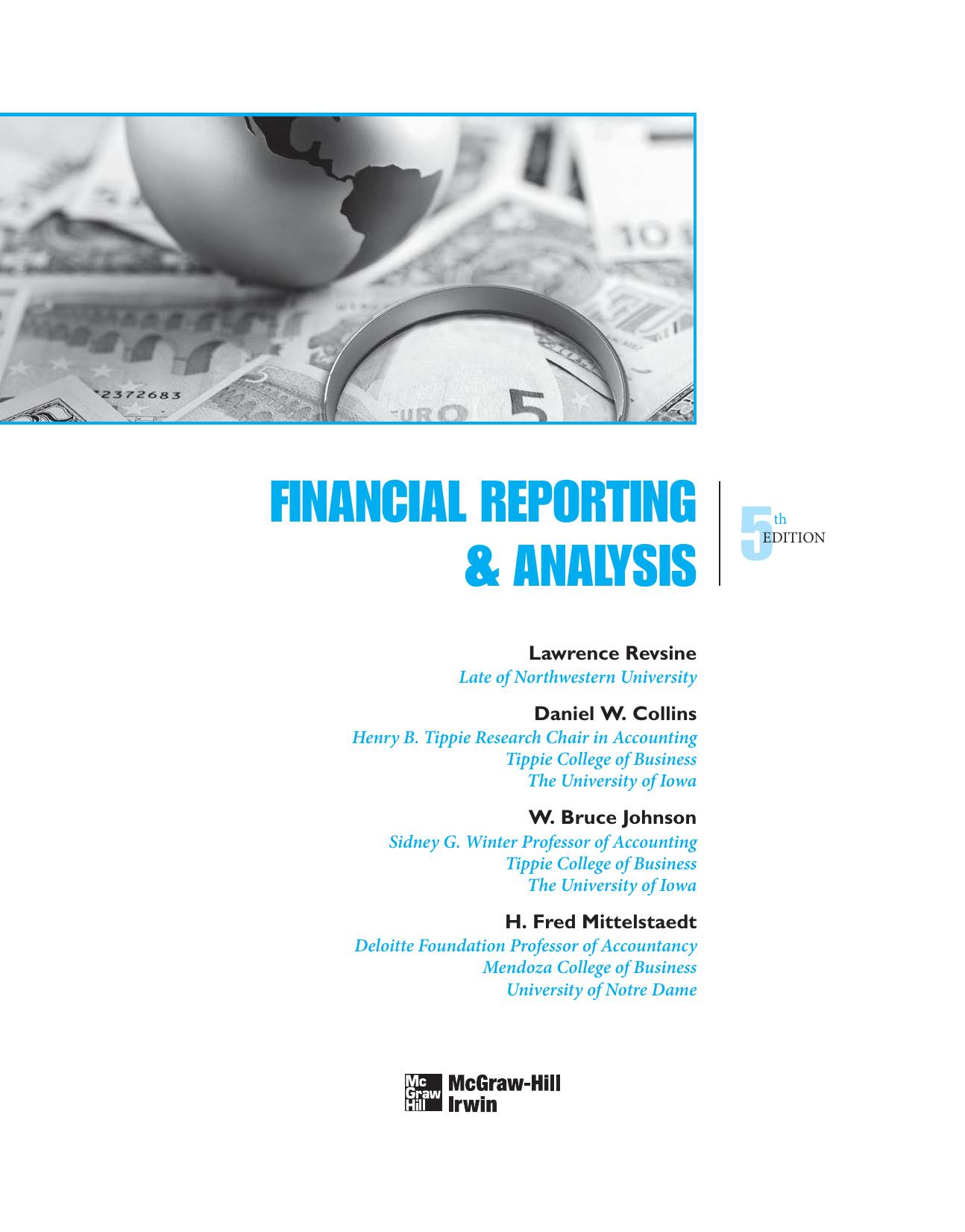 Financial Reporting and Analysis Revsine Lawrence
