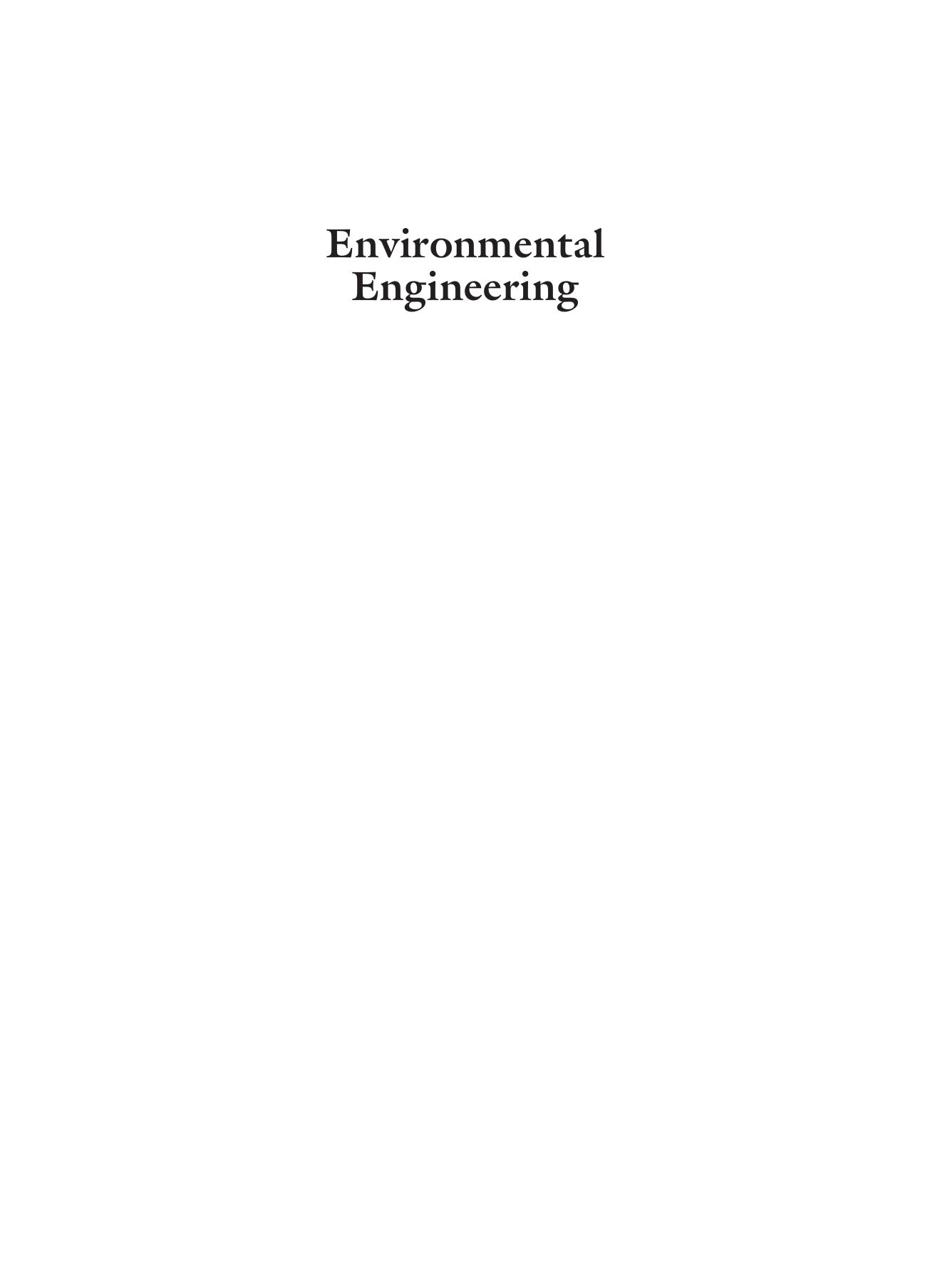 Environmental Engineering Basak N N