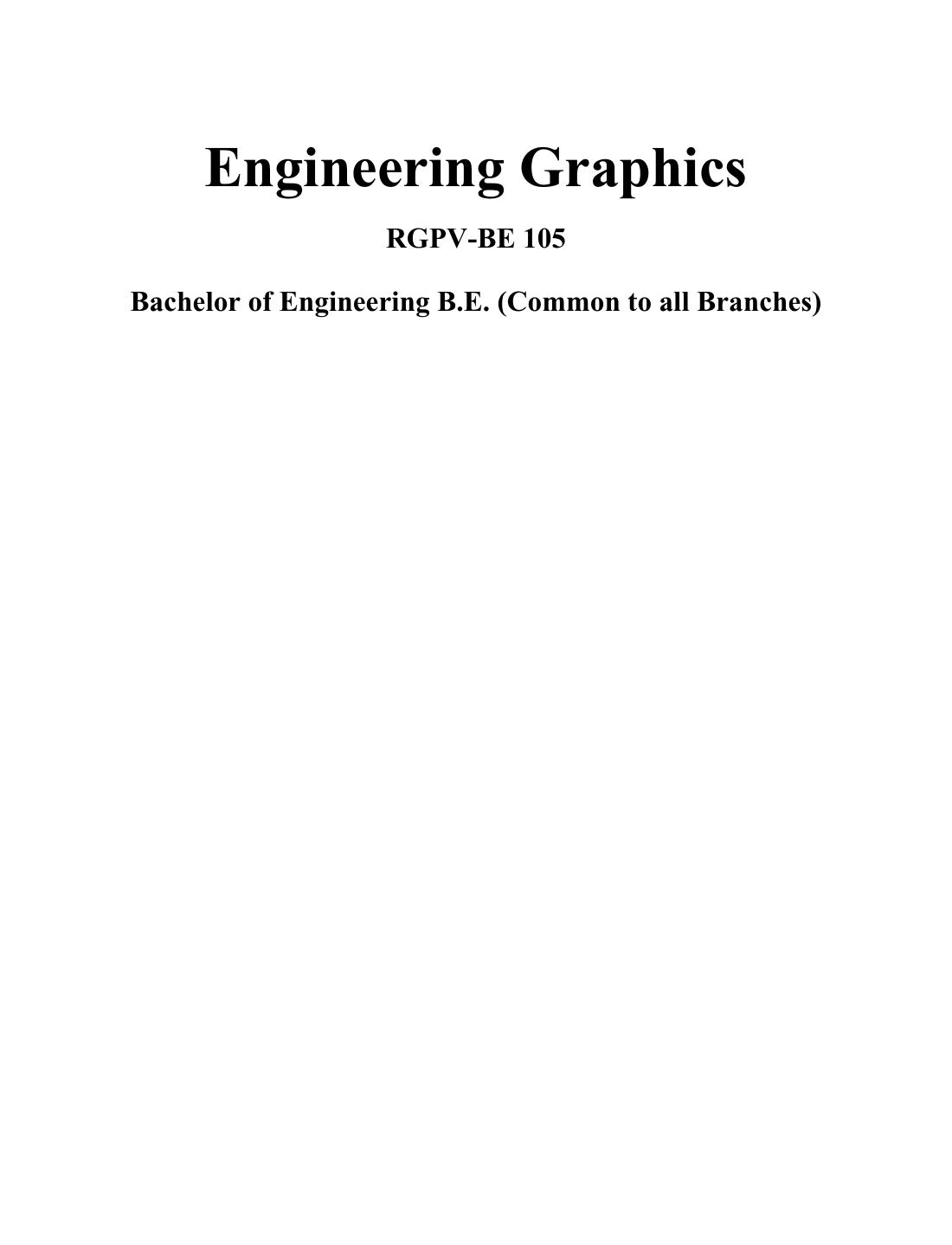 Engineering Graphics Basant Agarwal