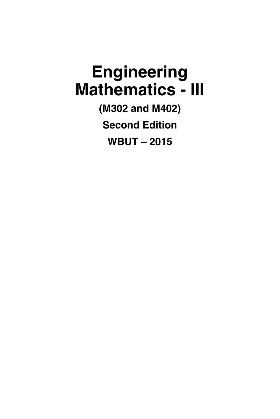 ENGG MATHS III WBUT 2015 KAR