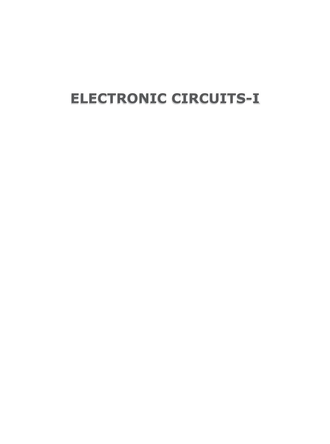 ELECTRONIC CIRCUITS 1 AU 2018 SALIVAHANAN