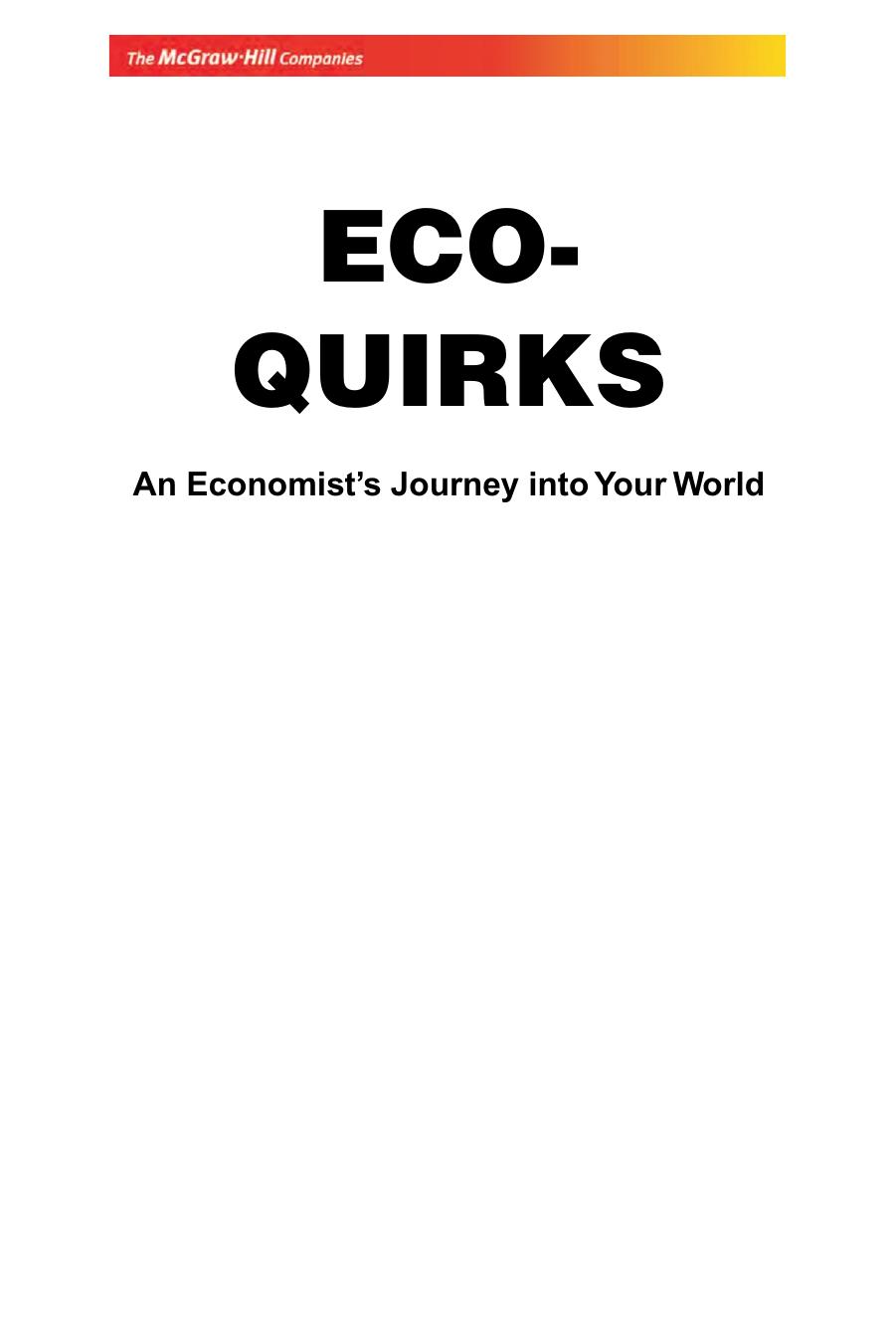 ECO QUIRKS MADAN SABNAVIS